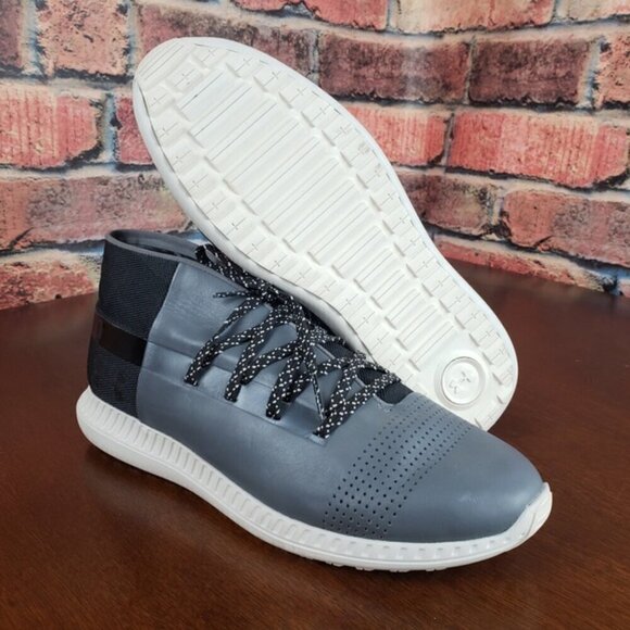 New Under Armour Veloce Mid Black Leather | 9.5 M - Picture 1 of 5